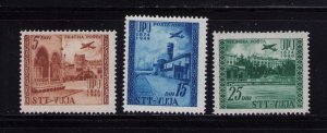 Yugoslavia Trieste C18-C20 UPU Airmail Stamp Set Mint Hinged 1952