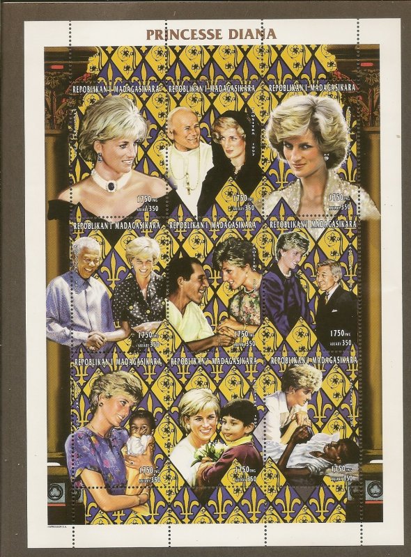 Madagascar   Scott  1354   Princess Diana  MNH