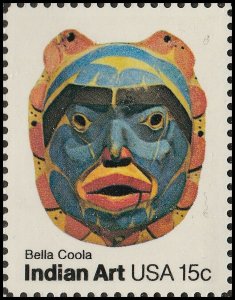 US 1837 Pacific Northwest Indian Masks Bella Coola 15c single MNH 1980
