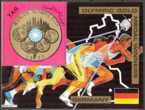 {Y081} Yemen 1970 Olympics Munich Winners Germany S/S MNH**Mi.:Bl.149 12,00Eur