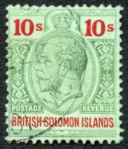 British Solomon Is SG37 Mult Crown CA CDS used Cat 75 pounds 