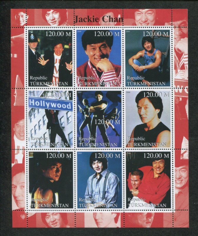 Turkmenistan Commemorative Souvenir Stamp Sheet - Martial Artist Jackie Chan