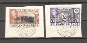 FALKLAND ISLANDS 1938/50 SG 162/3 USED