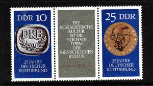 Germany DDR-Sc#1224a-unused NH pair-German Kulturbund-1970-