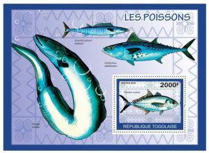 TOGO 2010 SHEET FISHES MARINE LIFE tg10112b