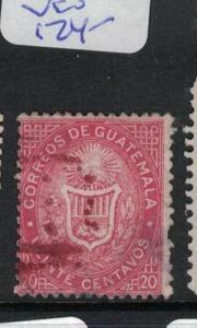 Guatemala SC 4 Red Cancel VFU (9dqm) 