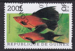 Guinea 1998 Fish Xiphophorus Hellen 200f CTO VGC
