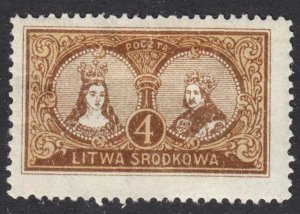 Central Lithuania Scott 38 perf 13 1/2 F+ mint OG HHR. Lot # C