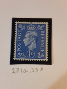 Great Britain #281a                     MH
