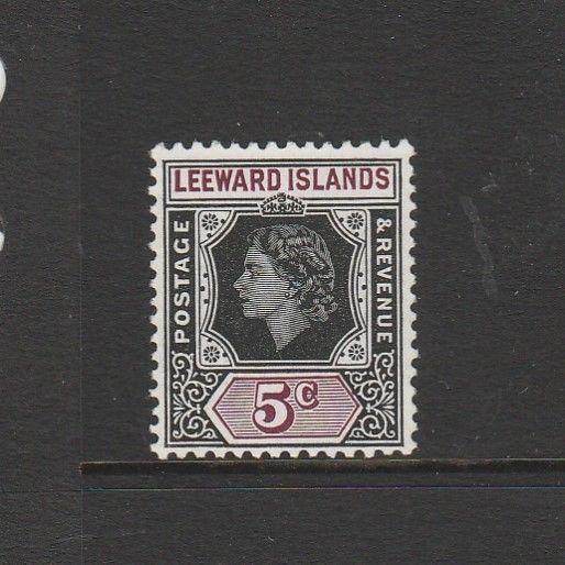 Leeward islands 1954 Defs 5c Loop Flaw LMM SG 131a