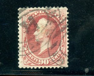 UNITED STATES  90c PERRY SCOTT #166 USED  VF--SCOTT $300.00