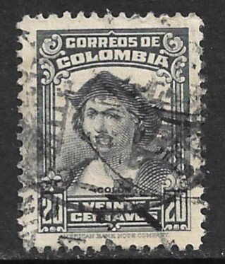 COLOMBIA 1939 20c Christopher Columbus Issue Sc 472 VFU