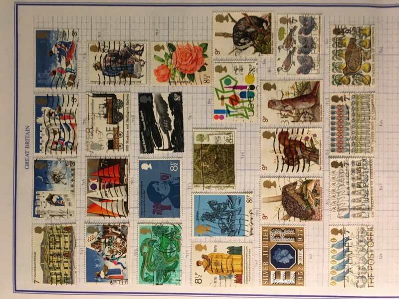 Collection of Great Britain stamps