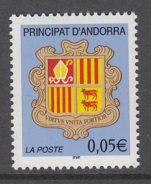 Andorra French 547 Coat of Arms MNH VF