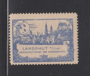 German Advertising Stamp - Landshut, District Capital of Lower Bavaria - MNH