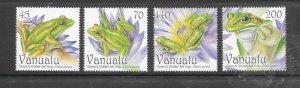 VANUATU #1008-11  BELL FROG  MNH