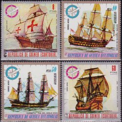 EQ.GUINEA 1975 - Scott# 75170-3 Sail Ships Imp. 8-60p NH