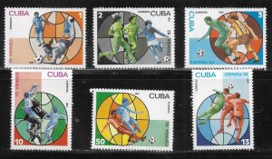 Cuba 2391-2397 1982 World Cup Soccer set MNH