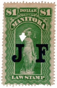 (I.B) Canada Revenue : Manitoba Law Stamp $1 (Justice Fund)