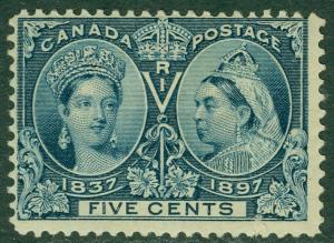 EDW1949SELL : CANADA Sc #54 Mint Original Gum Hinge Remnant. Fresh color Cat $60