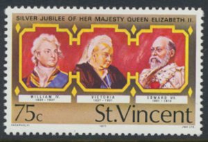 St Vincent  SG 511 SC# 492 MNH Kings & Queens Silver Jubilee 1977 see scans  ...