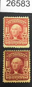 US STAMPS #319,319f MINT OG H LOT #26583