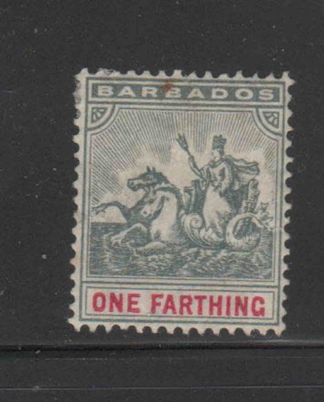 BARBADOS #90  1904  1f   BADGE OF THE COLONY  MINT  F-VF  LH  O.G  aa