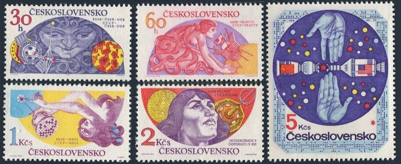 Czechoslovakia 2024-2028, MNH. Michel 2278-2282. Space research, 1975.