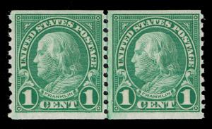 DEALER ESTATE CLOSE-OUT SCOTT #597 LINE PAIR MINT XF PRISTINE OG NH PSE CERT  #3