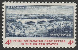 US 1164 First Automated Post Office 4c single (1 stamp) MNH 1960