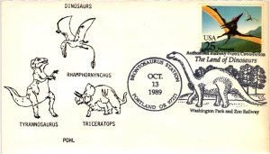 #2423 Pterandon Dinosaurs – Land of Dinosaurs Cancel - Pohl Cachet – Aps