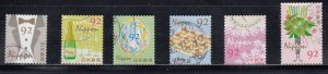 Japan 2017 Sc#4174a-f Greetings: Celebration Designs 2017 Used