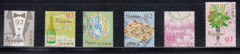 Japan 2017 Sc#4174a-f Greetings: Celebration Designs 2017 Used