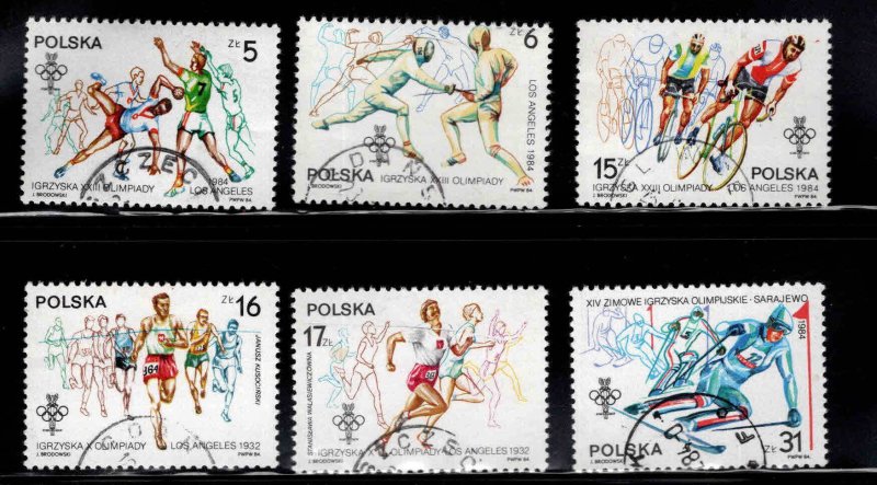 Poland Scott 2617-2622 Used CTO Olympic stamp set