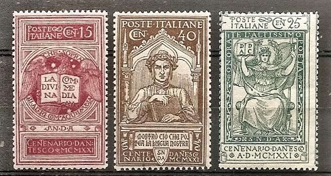 ITALY  133-35 MINT OG 1921 Dante Death Anniv. CV $21.75