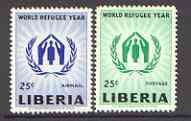 LIBERIA - 1960 - World Refugee Year - Perf 2v Set -Mint Never Hinged