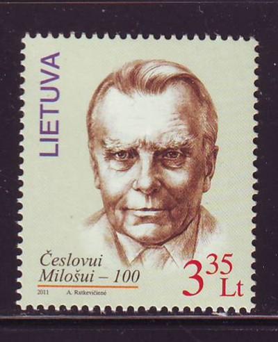 Lithuania Sc 943 2011 Milosz Nobel Prize stamps  mint NH