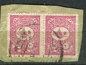 TURKEY; Early 1900s classic issue 20pa. used Postmark Pair