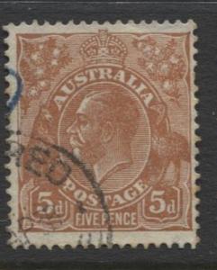 Australia - Scott 120 - KGV Head -1931 - Used - Wmk 228 -  5p Stamp