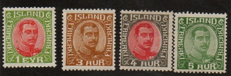 Iceland 108-111 Mint Hinged