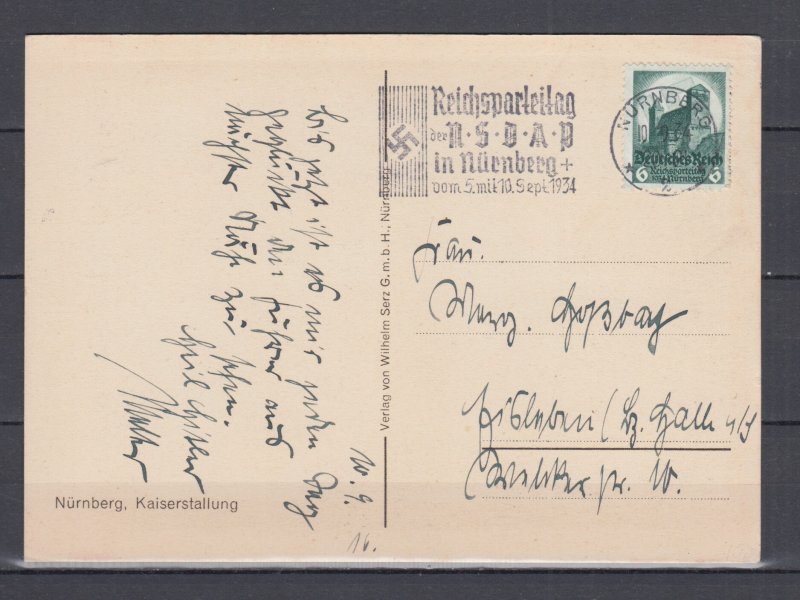 Third Reich Propaganda Postcard 1934