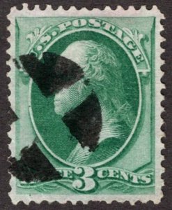 1870, US 3c, Washington, Used, Well-Centered, Sc 147