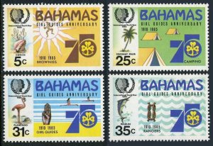 Bahamas 572-575,MNH.Michel 586-589. IYY-1985,Girl Guides.Shell,Flamingo,Marlin.