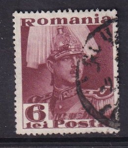 Romania #453  used 1935  King Carol II  6 l