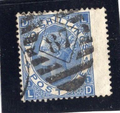 QV 1867 SG 118 2/- Blue FU