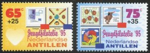 Netherlands Antilles Scott B304-05 MVFNHOG - Childrens Art - SCV $2.25