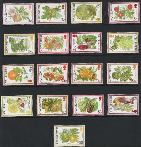 Bermuda 1994 Flowering Fruits 5c - $8 set of 17 unmounted mint sg702A-18A