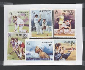 Guernsey #336-341 Mint (NH) Single (Complete Set) (Sports)