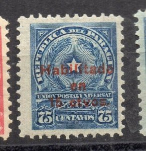 Paraguay 1918 Early Issue Fine Mint Hinged 15c. Optd Surcharged NW-175671