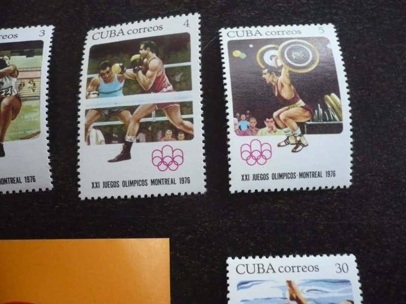 Stamps - Cuba - Scott# 2060-2067 - Mint Hinged Set of 7 Stamps + Souvenir Sheet